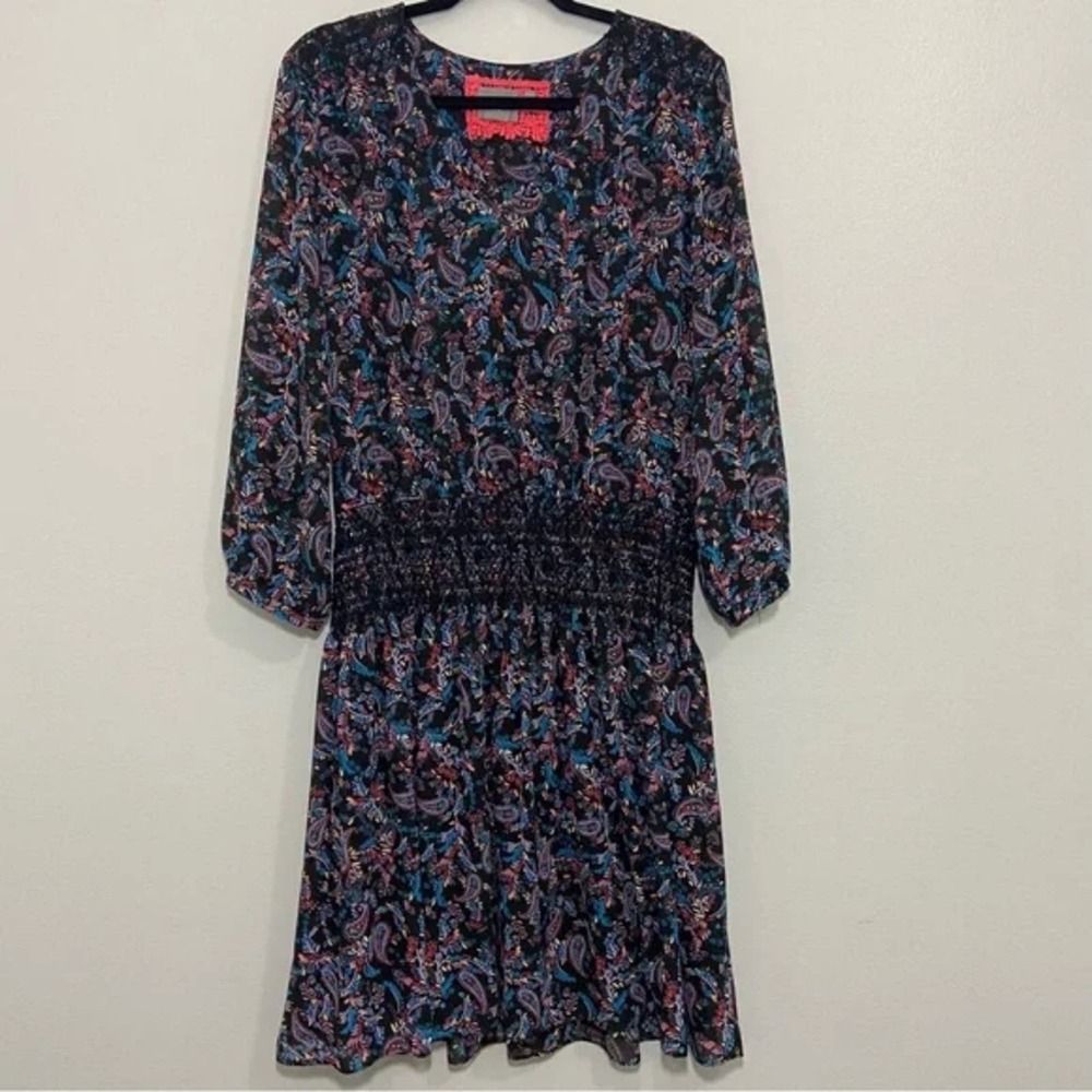 Anthropologie Vanessa Virginia Daytripper Paisley Floral Smocked Dropwaist Dress - Picture 10 of 15
